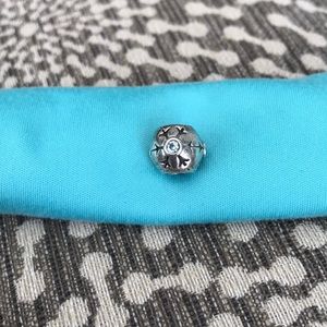 Pandora Snowflake Charm in Light Blue